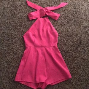Hot pink romper